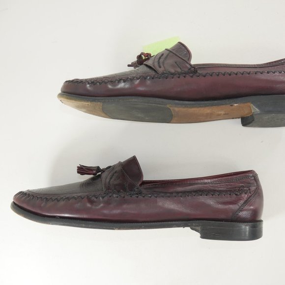 Pronto Uomo Cordovan Leather Tassel Loafers Shoes main image 7